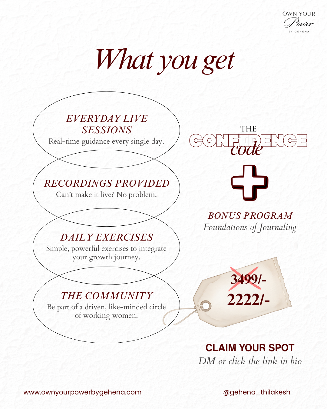 The Confidence Code (Live Course)