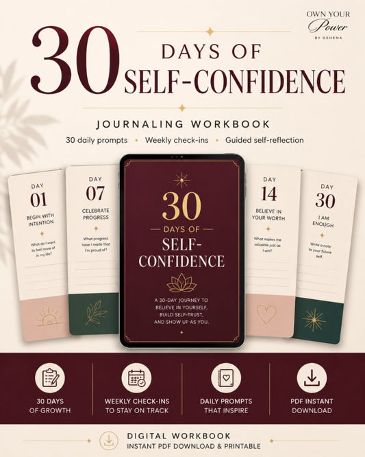 30 Days of Self-Confidence | Journaling Workbook