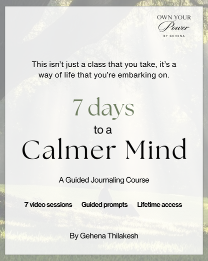 7 Days to a Calmer Mind | Journaling Course