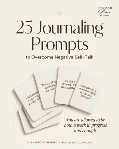 25 Journaling Prompts to Overcome Negative Self-Talk
