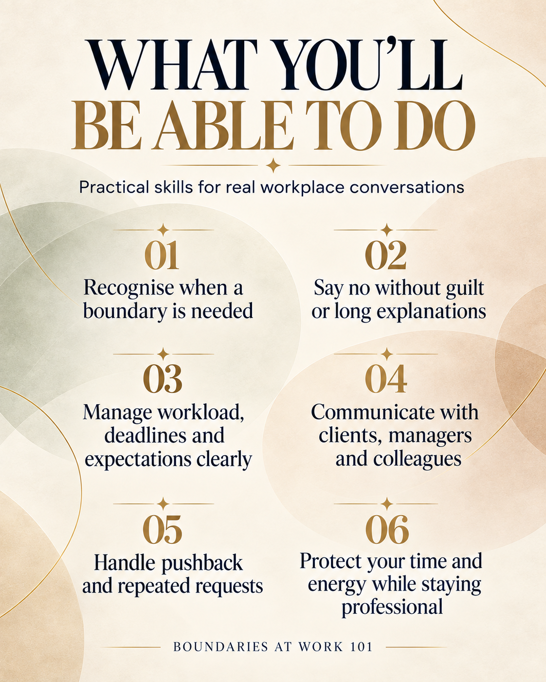 Boundaries at Work 101: Say No, Handle Pushback & Manage Expectations (for professionals, freelancers and corporates)